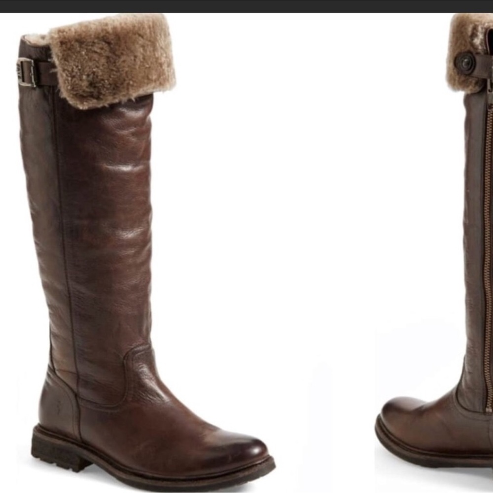 Frye | Mara Button Over-The-Knee Boots like new size 8 brown leather $595